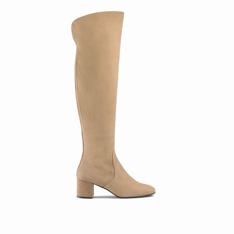 Russell & Bromley Way Up Knee High Boots Womens Brown [GWX27FX]